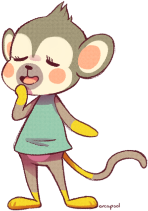 Glitch Clipart Spring Animal - Animal Crossing New Leaf Shari (400x533)