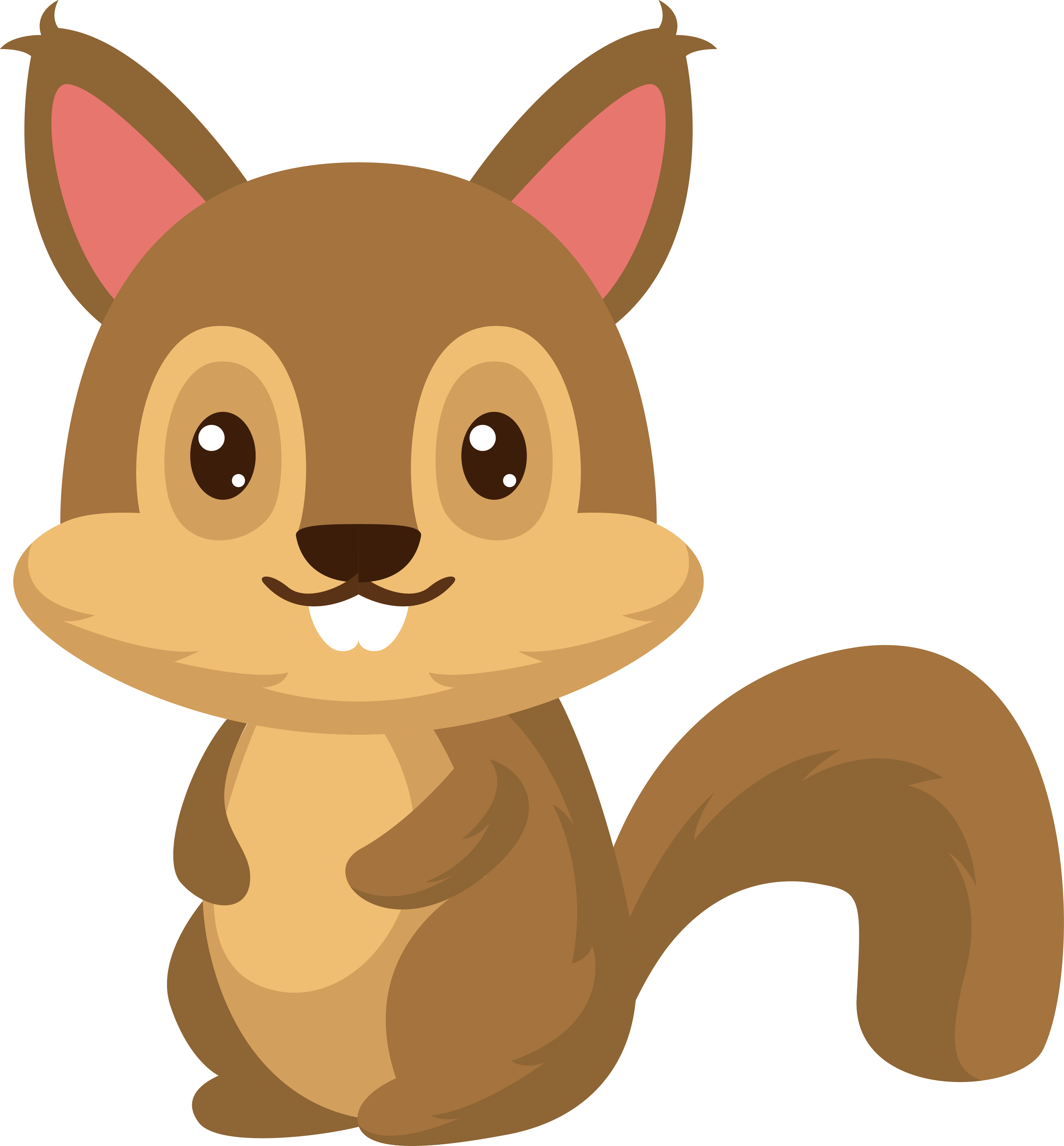 Squirrel Cartoon - Spring Squirrels - Squirrel Cartoon Png (3227x3478)