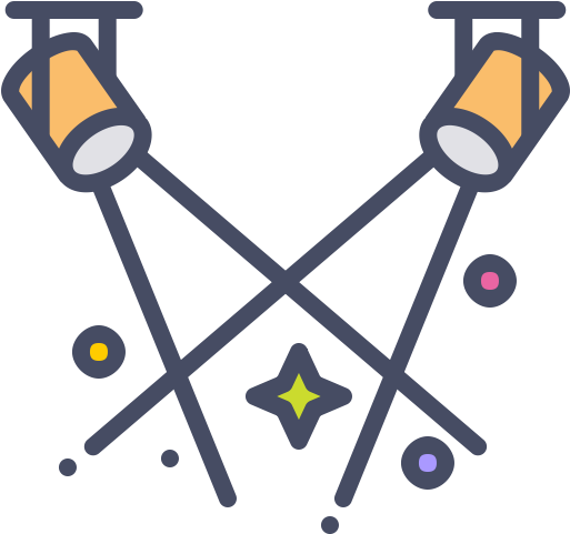 Disco Clipart Spotlights - Dance Floor Icon (512x512)