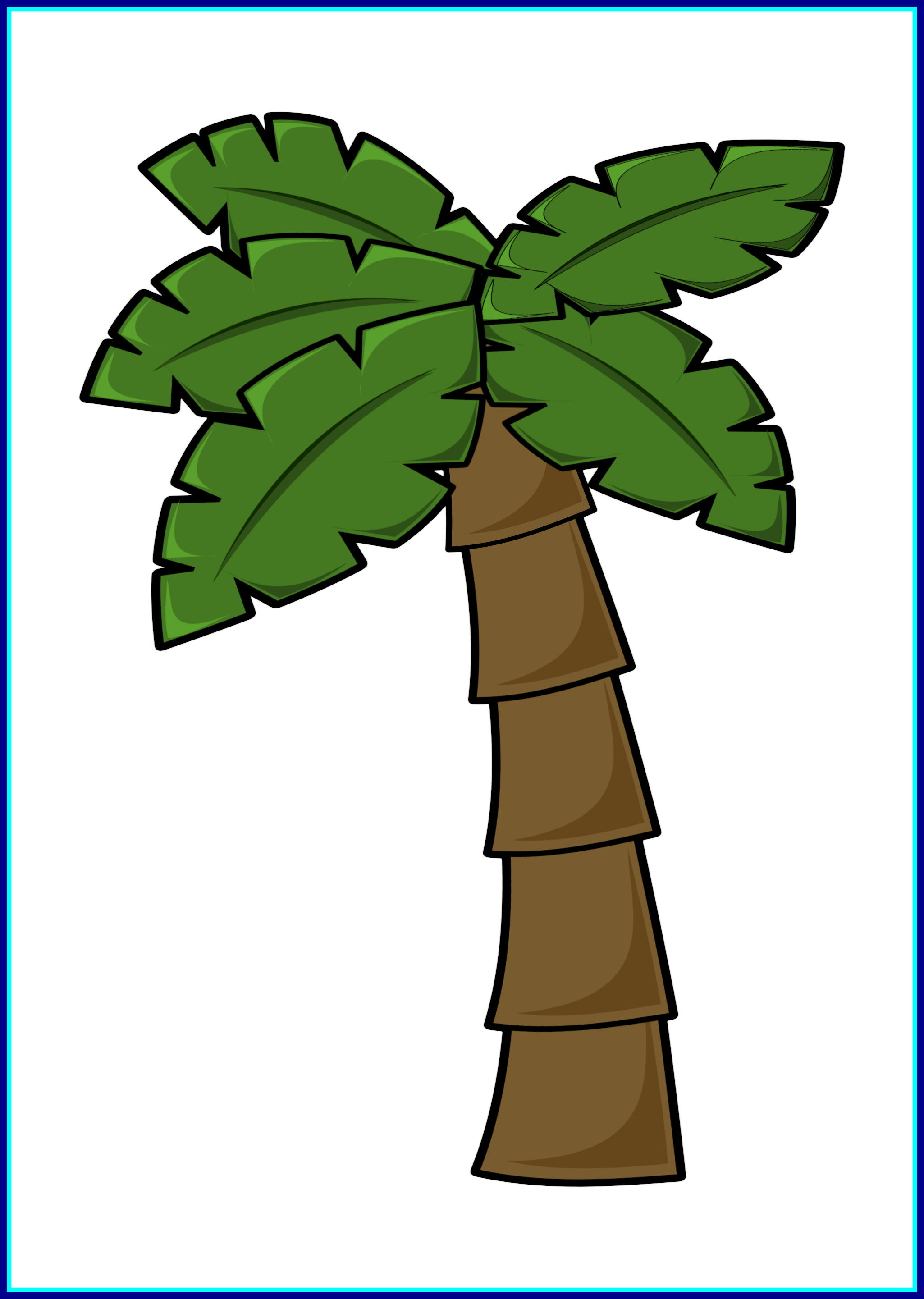 Inspiring Simple Cartoon Palm Tree Clipart Png And - Palm Tree Clip Art (2050x2882)