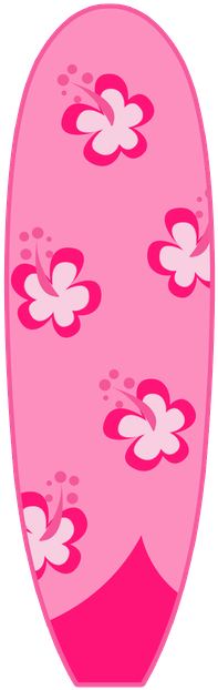 Selma De Avila Bueno - Pink Surfboard Clipart (286x646)