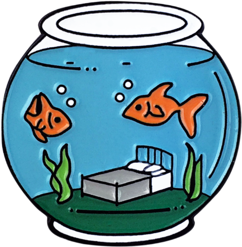 'sleep With The Fishes' Lapel Pin Hutchla - Lapel Pin (1024x1024)