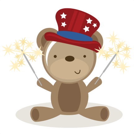 4th Of July Bear Svg Cut File For Scrapbooking Bear - July 4th Cute Clipart (432x432)