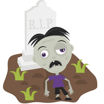 Zombie In Cemetery Svg Cutting Files For Scrapbooking - Cartoon (432x432)