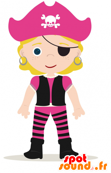 Girl Mascot Blonde Pirate Outfit - Pirate (600x600)