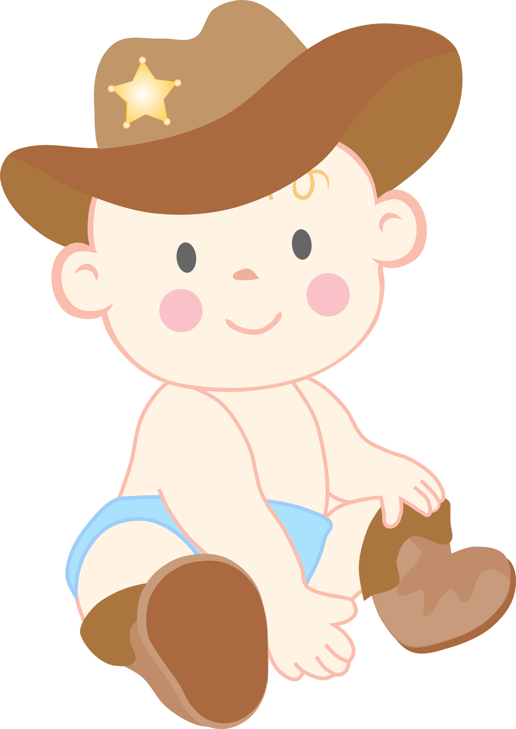 Baby Cowboy Clipart (1699x2401)