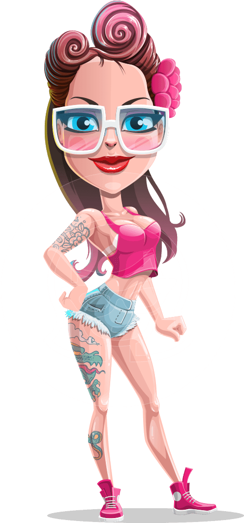Cindy The Sexy Urban Candy - Sexy Girl Cartoon Png (957x1060)