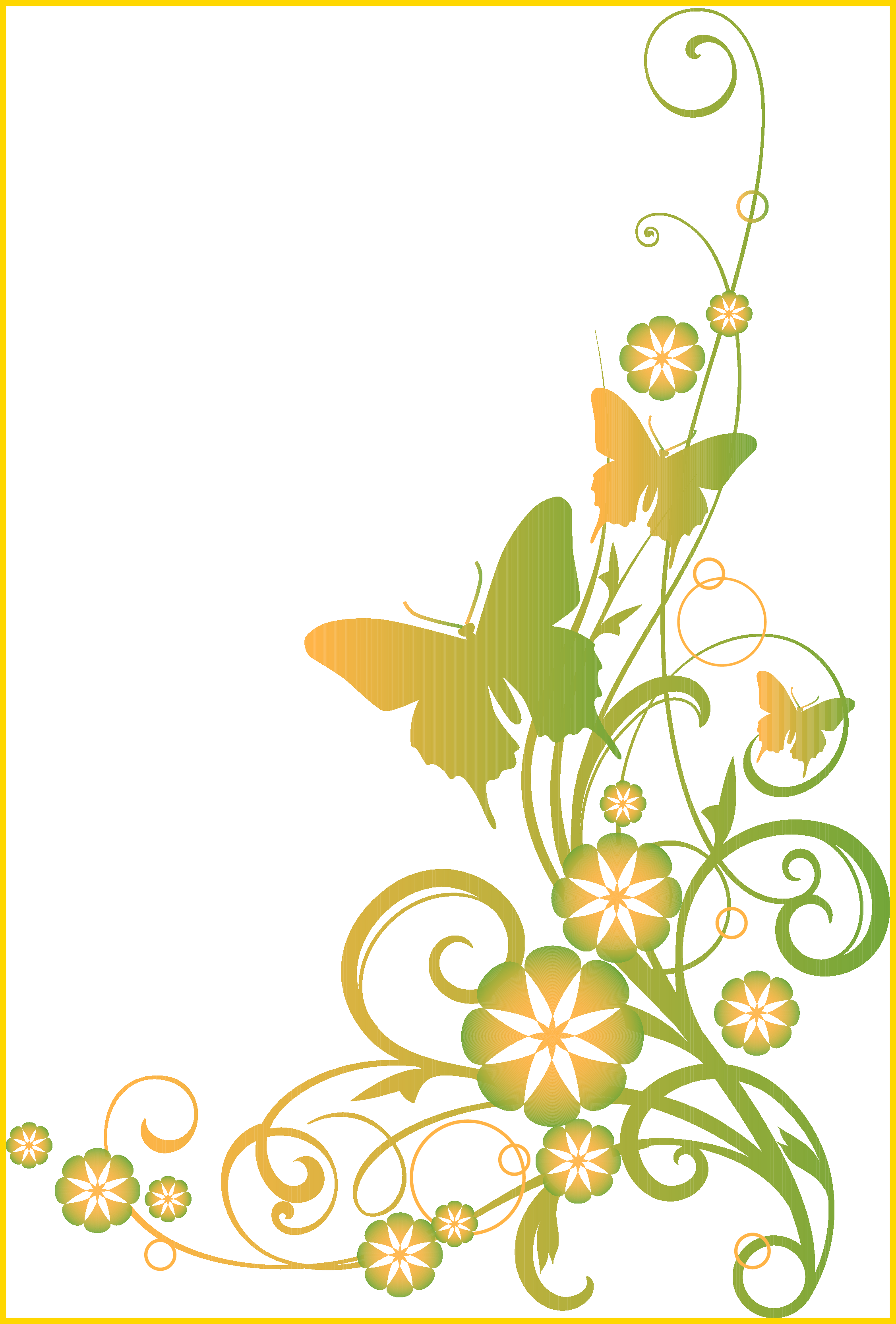 Unbelievable Religious Clip Art Vines And Butterflies - Black And White Border Design (2255x3330)
