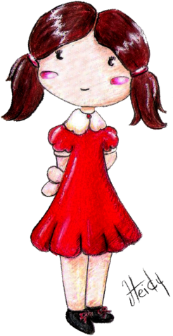 Cute Little Girl By Petite-angel - Petite Girl In Drawings (600x677)