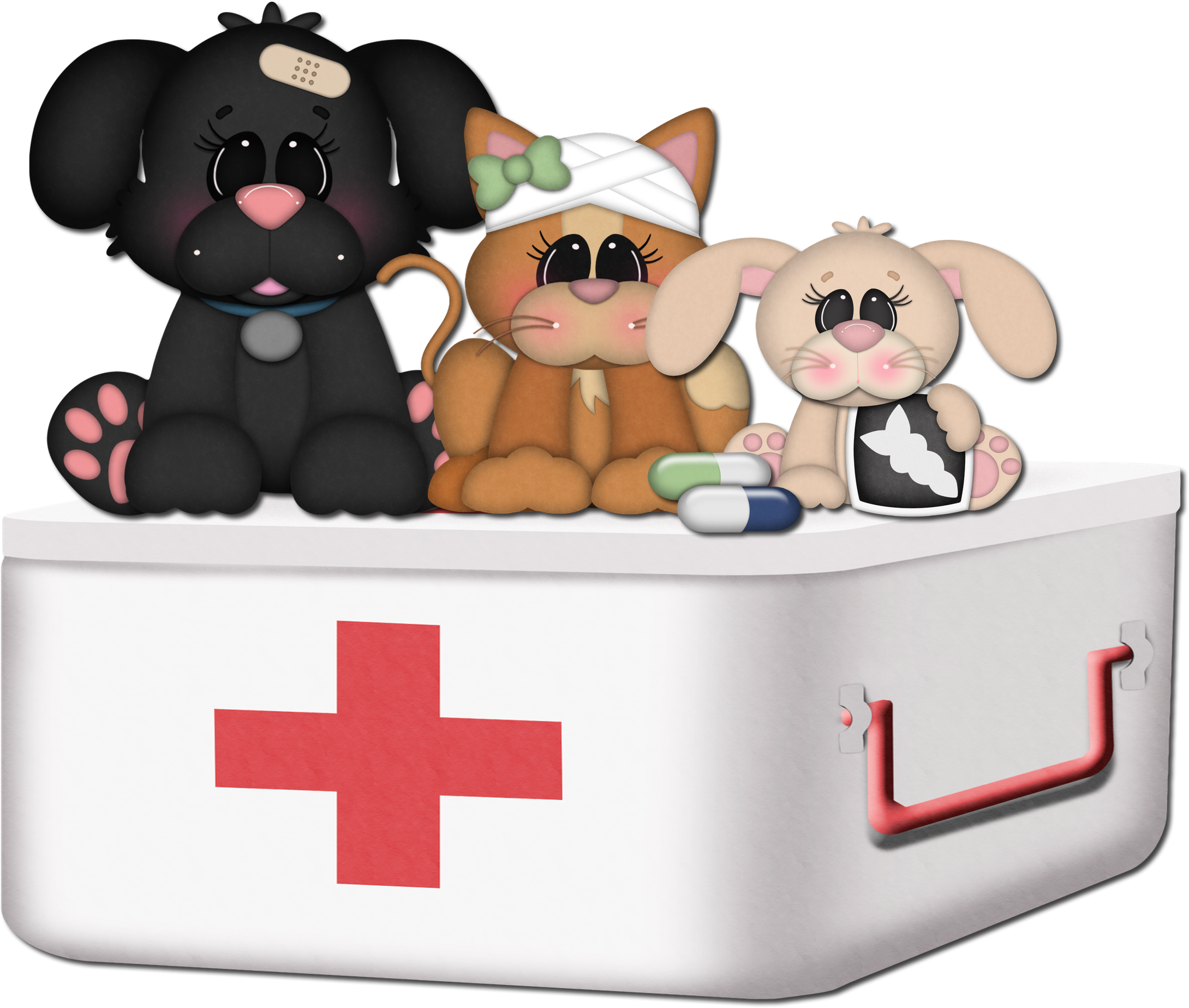 Cluster Made With Healing Hands Kit - Cartoon (2315x2354)