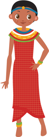 Democratic Republic Of The Congo Folk Costume Cartoon - Vector Graphics (567x567)