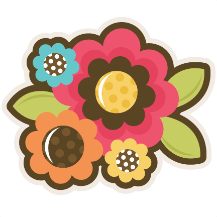 Polka Dot Flowers Svg Files For Scrapbooking Svg Cut - Miss Kate Cuttables Flowers (432x432)