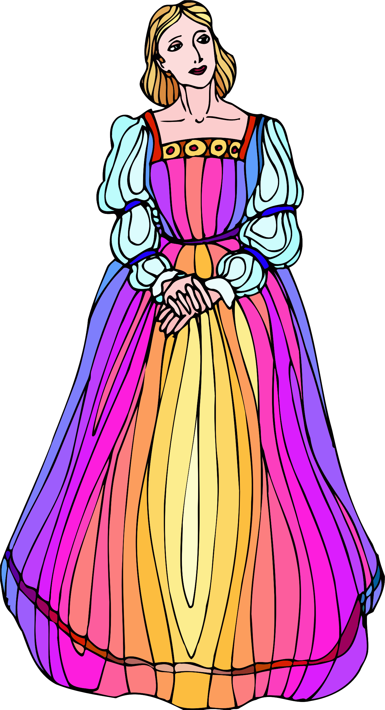 Shakespeare Characters - Shakespeare Girl Clipart (1302x2400)