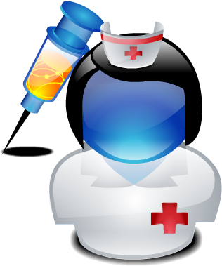 Observing And Recording Patient's Behavior - Nurse Blue Icon (400x400)