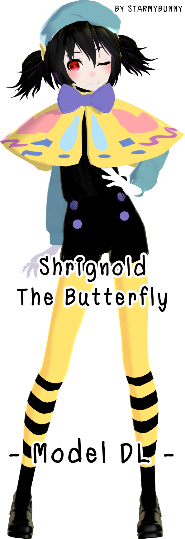 Shrignold The Butterfly [model Dl] By Starmybunny - Butterfly (594x1726)