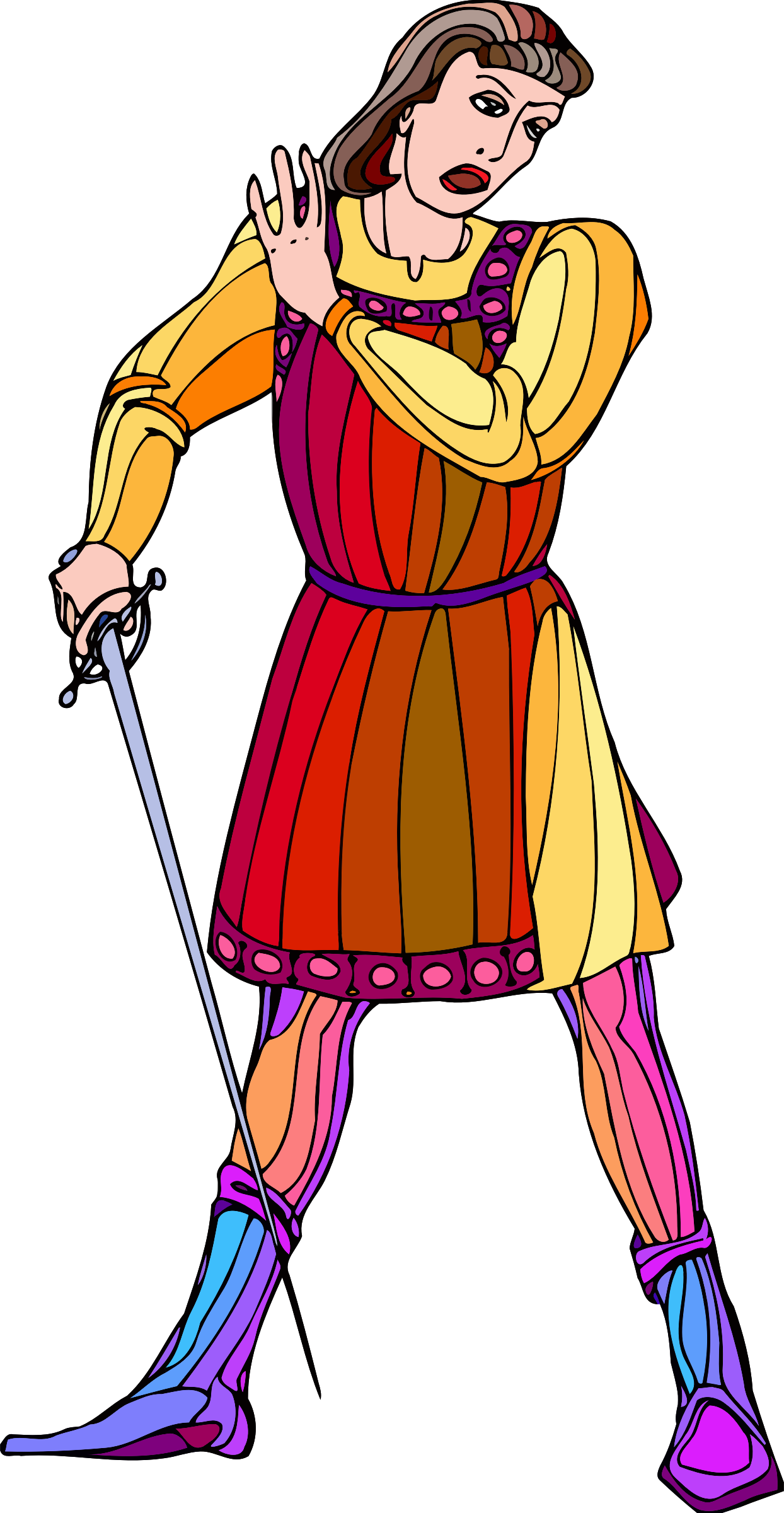 Shakespeare Characters - Tybalt In Romeo And Juliet Clipart (1244x2400)