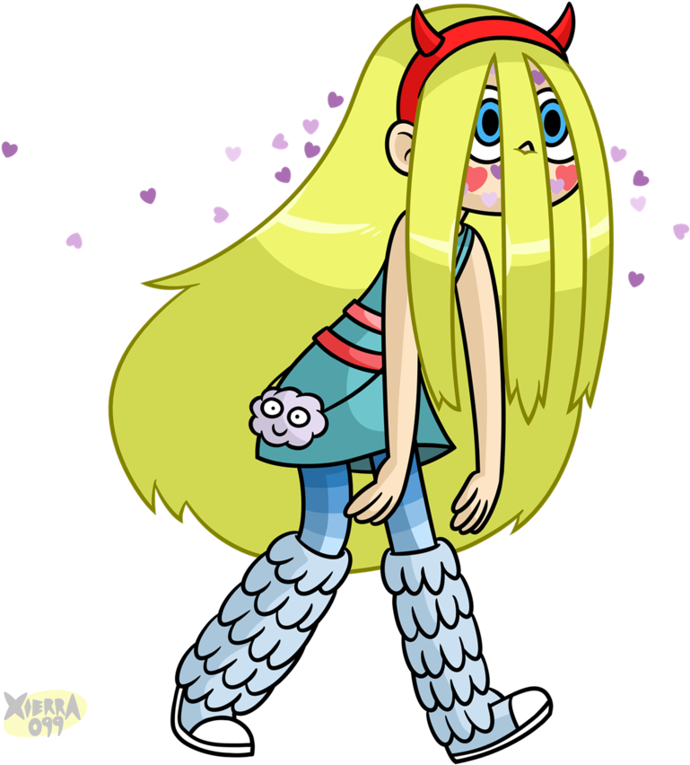 Star Butterfly Hearts By Xierra099 - Cartoon (873x914)