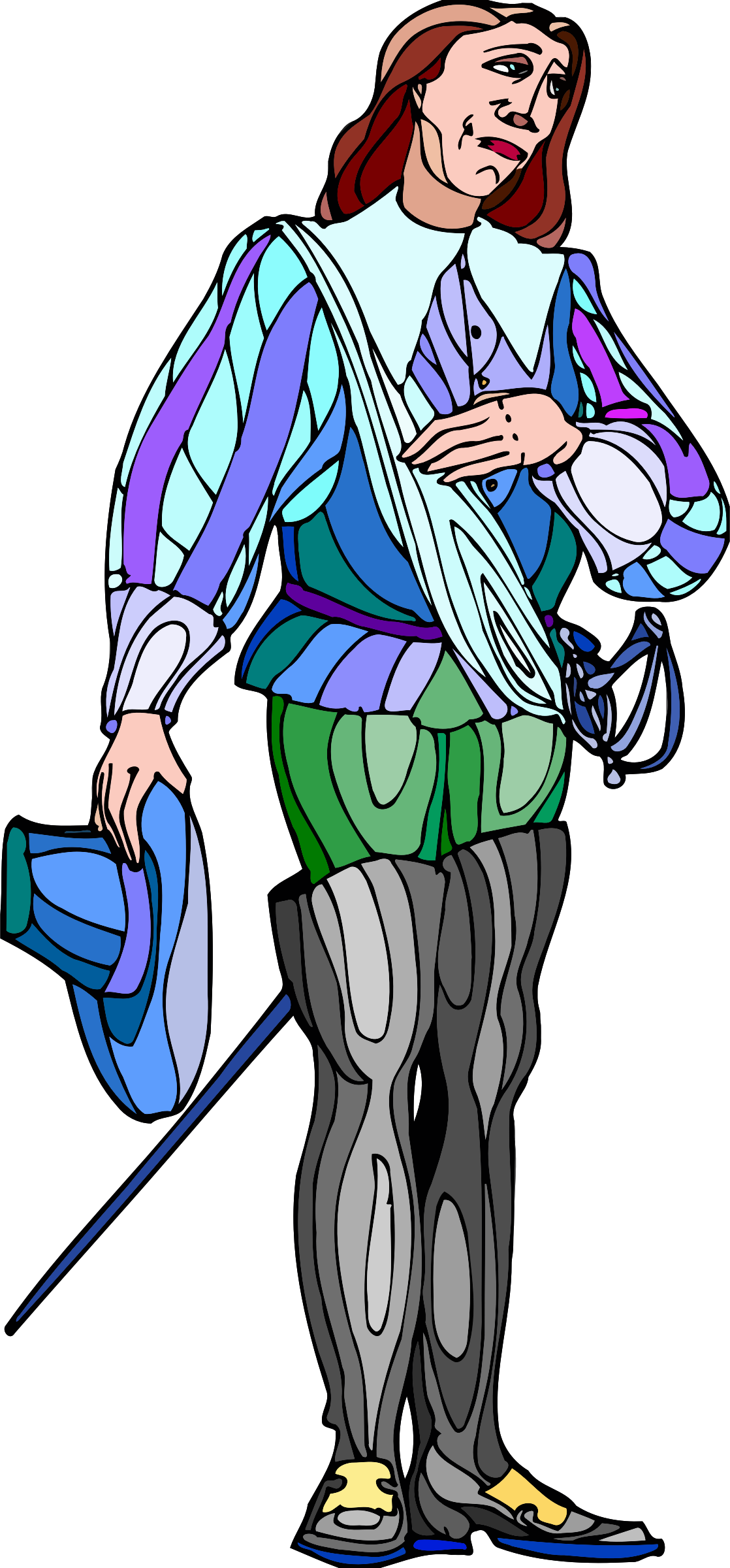 Shakespeare Characters - Shakespeare Characters Cavalier 1 (colour) (1118x2400)