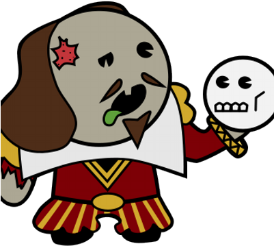 Zombie Shakespeare - Cartoon (400x400)