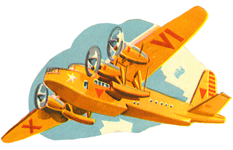 Vintage Aviation Clipart - Airplane Vintage Clipart (461x305)