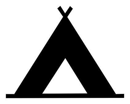 Tepee Camping Map Poi Tent Indian Camping - Tent Silhouette (422x340)