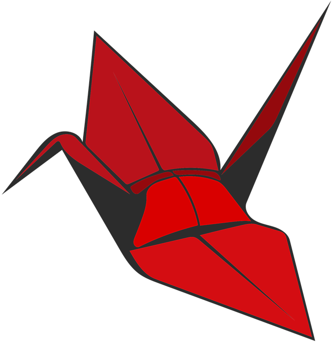 Origami, Crane, Red, Bird, Paper, Decoration, Symbol - Origami Crane Transparent Background (960x719)