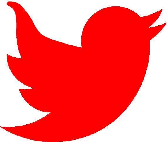 Red Twitter Bird Logo - Twitter Logo On Fire (570x485)