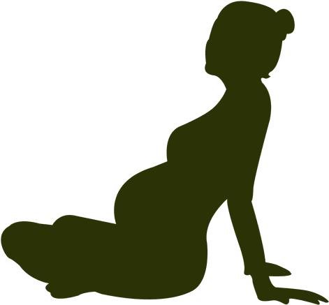 Pregnant Woman Sitting Silhouette - Pregnant Woman Silhouette Png (512x512)