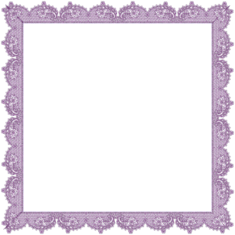 Cadre Série - Lace Png Purple Frame (478x479)