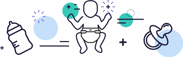 Newborn And Toddler Icons - Toddler (640x201)