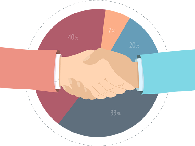 Suppliers And Retailers - Shake Hand Flat Png (620x466)