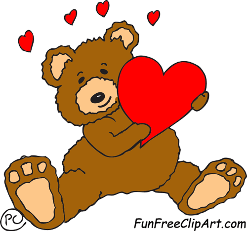 Two Cute Teddy Bears In Love Royalty Free Cliparts, - Teddy Bear Valentines Clipart (500x468)
