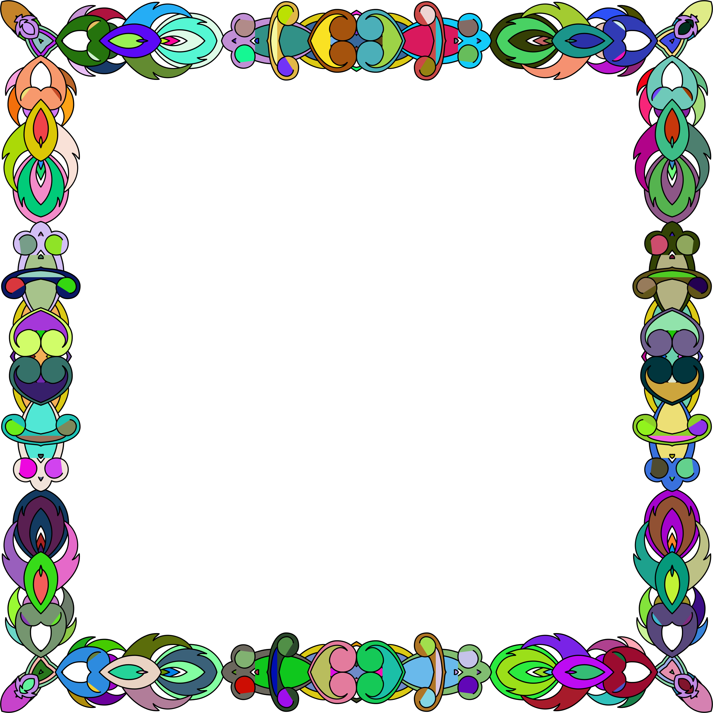 Colorful Abstract Frame 2 - Portable Network Graphics (2338x2338)