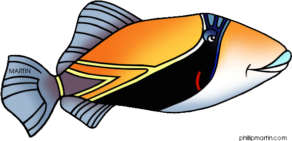 Hawaiian Fish Clipart - Hawaii State Fish Coloring Page (648x317)