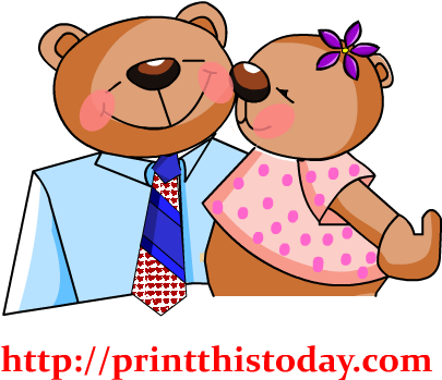 Kisses Clipart Cute Teddy Bear - Valentines Day Card For Daddy Printable (417x417)