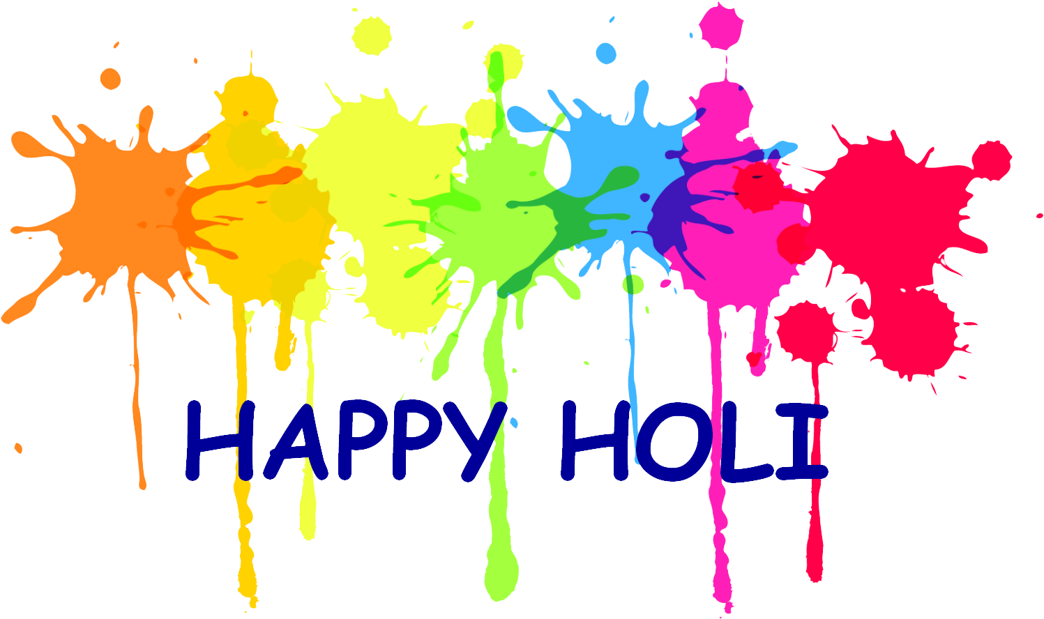 Holi Color Free Download Png - Paint Splatter Clipart (1600x1000)