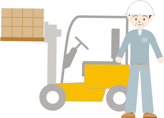Fork Lift Truck Driver - Illustration (640x640)