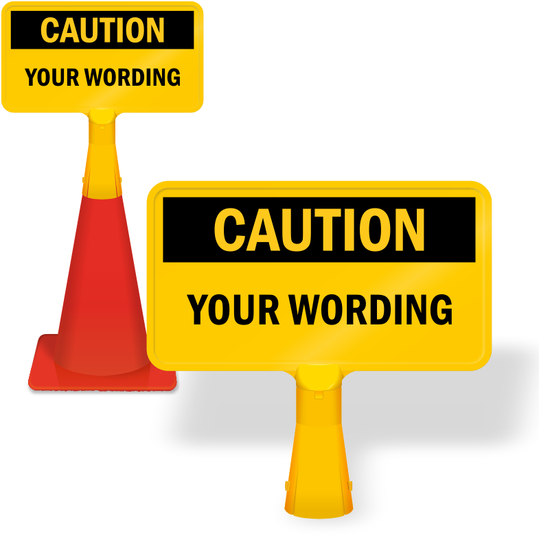 Zoom - Personalize - Caution Sign (800x800)