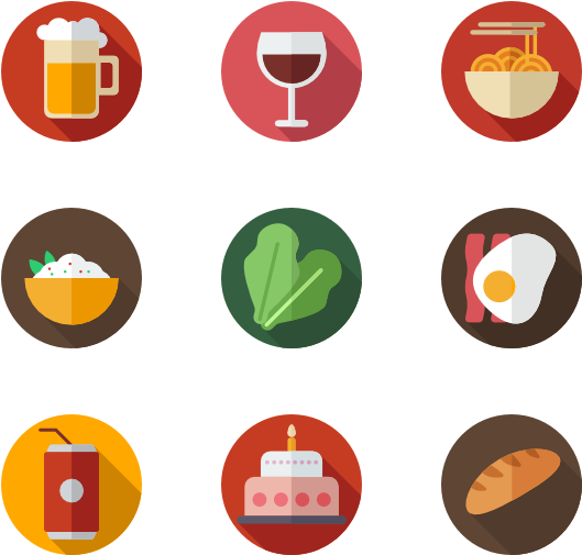 Circle Color Food - Food Vector Icon Png (600x564)