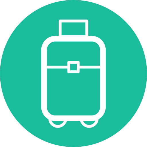 Suitcase Travel Flat Design Travel Icon Png Suitcase - Travel Icon Png (512x512)