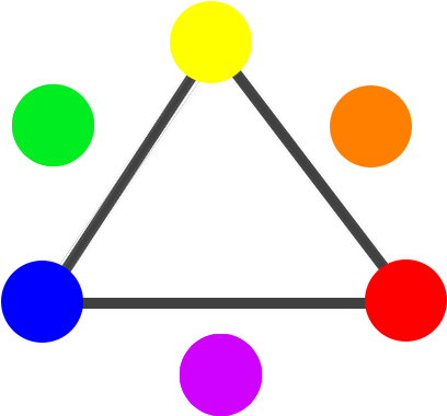 The Opposite Colors In Color Circle Are Called Contrast - Circle (575x502)