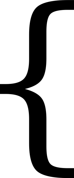 Bracket Left Clip Art At Clker - Curly Bracket (246x588)