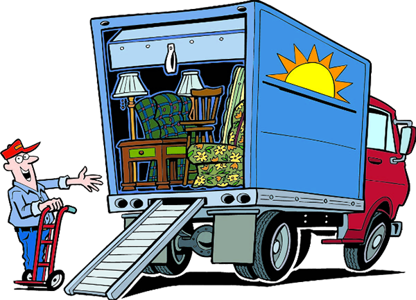 Move Clipart Mover - Moving Clipart (600x433)