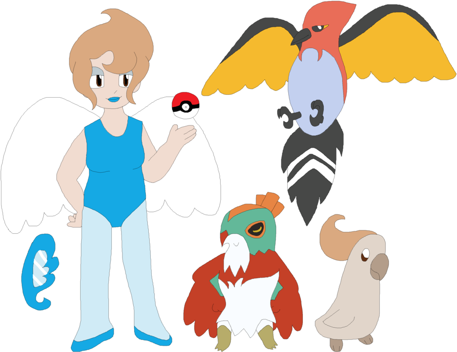 Gym Leader Robin By Carlyquinn - Cartoon (1030x775)