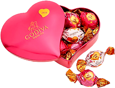 Valentine's Day Heart Tin With Individually Wrapped - Valentines Day Images 2018 (500x500)