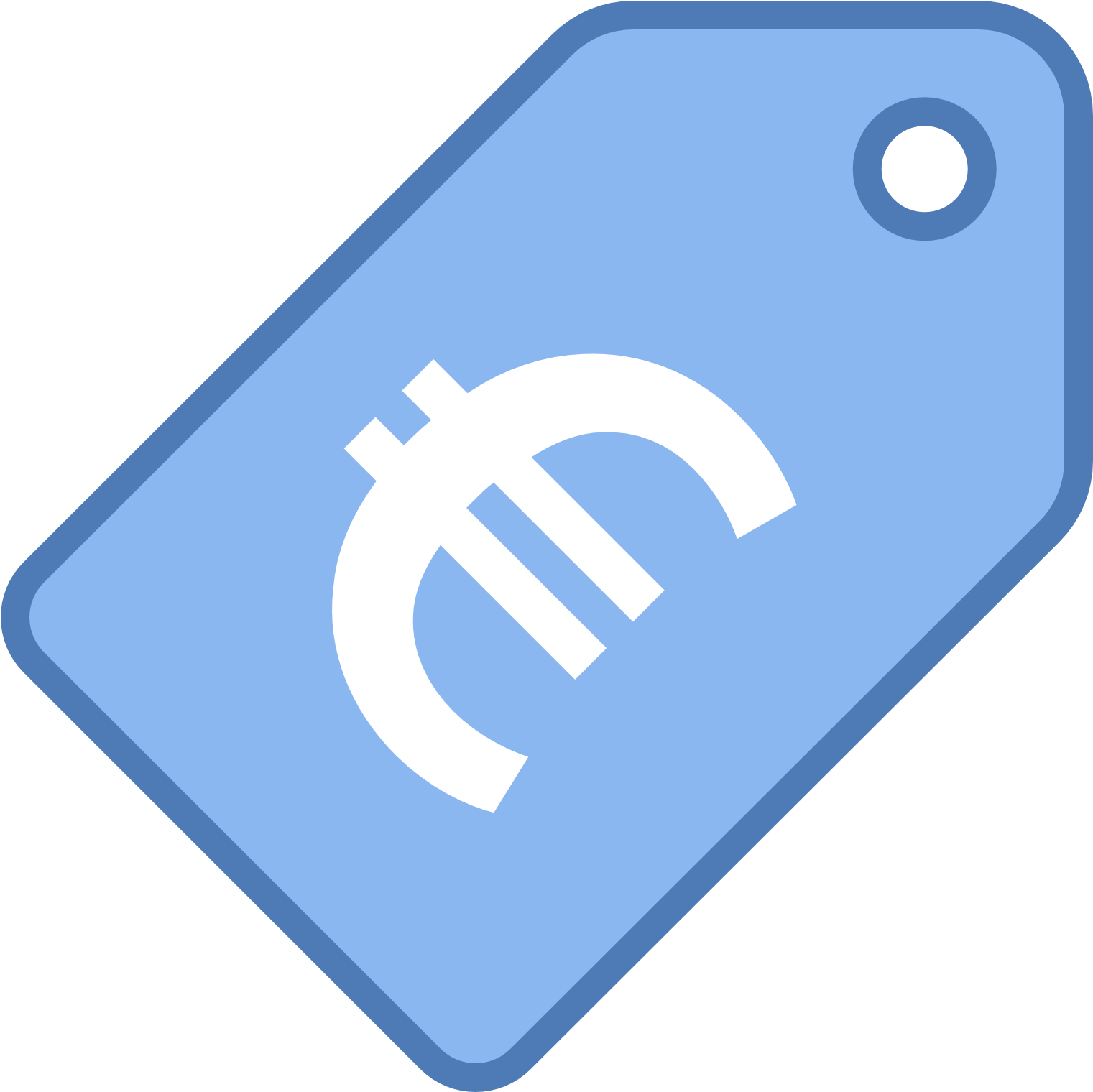 Blue Clipart Price Tag Pencil And In Color Blue Clipart - Price Tabg Euro Icon (1600x1600)