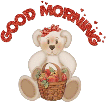 Extras - Good Morning With Teddy Bear Gif (454x438)