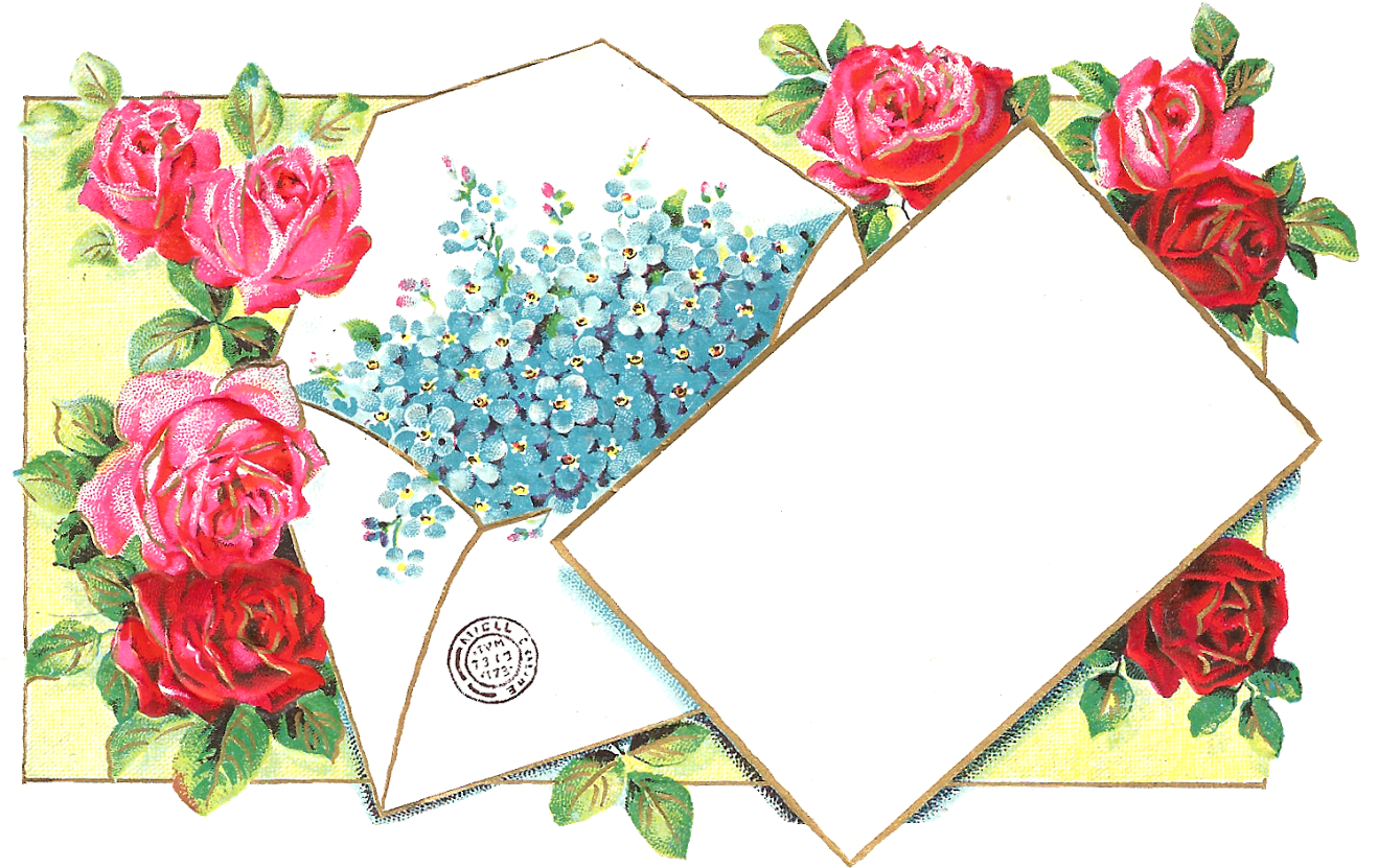 Free Digital Label - Garden Roses (1600x1075)