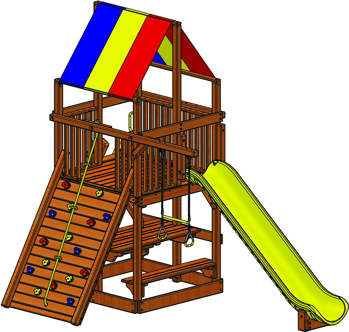 Clubhouse Design Style * Square Base With Sandbox, - Backyard Playworld (745x713)