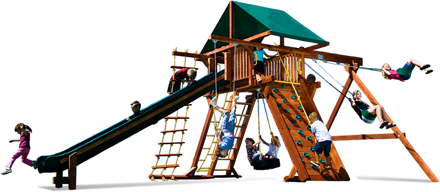 King Kong Base Castle Pkg Ii 82a Swingset - Playground Slide (892x447)